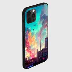 Чехол для iPhone 12 Pro Max Разъяренный город, цвет: 3D-черный — фото 2
