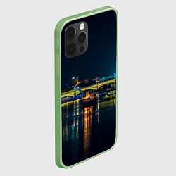 Чехол для iPhone 12 Pro Max Неоновый ночной город, цвет: 3D-салатовый — фото 2