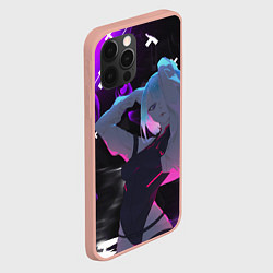 Чехол для iPhone 12 Pro Max Люси из киберпанка - неон, цвет: 3D-светло-розовый — фото 2