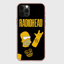 Чехол iPhone 12 Pro Max Radiohead Гомер Симпсон рокер