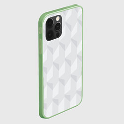 Чехол для iPhone 12 Pro Max Абстрактная серая геометрическая текстура, цвет: 3D-салатовый — фото 2