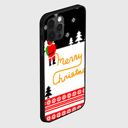 Чехол для iPhone 12 Pro Max Merry christmas - Санта Клаус, цвет: 3D-черный — фото 2