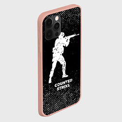 Чехол для iPhone 12 Pro Max Counter Strike с потертостями на темном фоне, цвет: 3D-светло-розовый — фото 2
