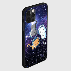 Чехол для iPhone 12 Pro Max Три котика в открытом космосе, цвет: 3D-черный — фото 2