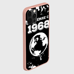 Чехол для iPhone 12 Pro Max На Земле с 1968: краска на темном, цвет: 3D-светло-розовый — фото 2
