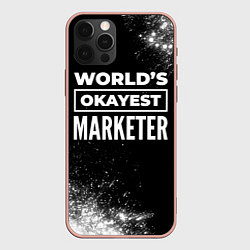Чехол для iPhone 12 Pro Max Worlds okayest marketer - dark, цвет: 3D-светло-розовый