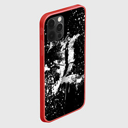 Чехол для iPhone 12 Pro Max Тетрадь смерти белые брызги, цвет: 3D-красный — фото 2