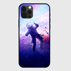 Чехол для iPhone 12 Pro Max Космонавт в безвоздушном пространстве, цвет: 3D-черный