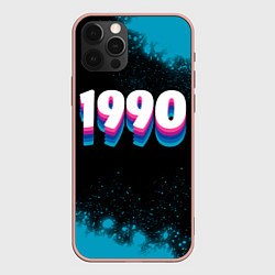 Чехол для iPhone 12 Pro Max Made in 1990: vintage art, цвет: 3D-светло-розовый