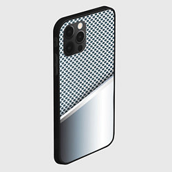 Чехол для iPhone 12 Pro Max Текстура объёмного металла, цвет: 3D-черный — фото 2