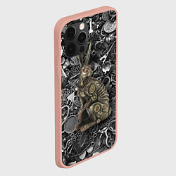 Чехол для iPhone 12 Pro Max Металлический заяц - стимпанк, цвет: 3D-светло-розовый — фото 2