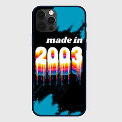 Чехол для iPhone 12 Pro Max Made in 2003: liquid art, цвет: 3D-черный