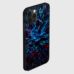 Чехол для iPhone 12 Pro Max Abstract black crystals, цвет: 3D-черный — фото 2