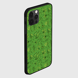 Чехол для iPhone 12 Pro Max Милитари цветы, цвет: 3D-черный — фото 2