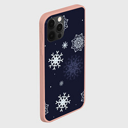 Чехол для iPhone 12 Pro Max Снежная ночь, цвет: 3D-светло-розовый — фото 2