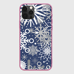 Чехол для iPhone 12 Pro Max Волшебный снегопад, цвет: 3D-малиновый