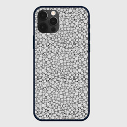 Чехол для iPhone 12 Pro Max Круги штрихованные, цвет: 3D-черный