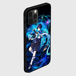 Чехол для iPhone 12 Pro Max Странник - Скарамучча, цвет: 3D-черный — фото 2