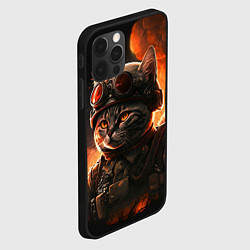 Чехол для iPhone 12 Pro Max Кот солдат, цвет: 3D-черный — фото 2