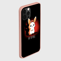 Чехол для iPhone 12 Pro Max Кролик чёртик, цвет: 3D-светло-розовый — фото 2