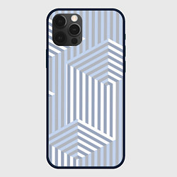 Чехол для iPhone 12 Pro Max Строгий геометрический узор, цвет: 3D-черный