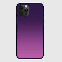 Чехол для iPhone 12 Pro Max Пурпурный-лиловый градиент, цвет: 3D-черный