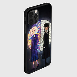 Чехол для iPhone 12 Pro Max Энид и Уэнсдэй на фоне окна, цвет: 3D-черный — фото 2