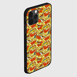 Чехол для iPhone 12 Pro Max Дрозды и свиристели на рябине, цвет: 3D-черный — фото 2