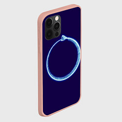 Чехол для iPhone 12 Pro Max Уроборос скелет змеи, цвет: 3D-светло-розовый — фото 2