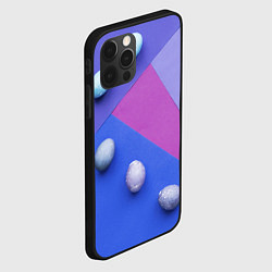 Чехол для iPhone 12 Pro Max Линии, фигуры, геометрия и сливы, цвет: 3D-черный — фото 2
