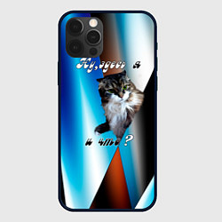 Чехол для iPhone 12 Pro Max Ну, здесь я и что - кот, цвет: 3D-черный