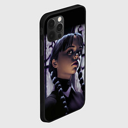 Чехол для iPhone 12 Pro Max Уэнсдэй, дочь Гомеса и Мортиши Аддамс, цвет: 3D-черный — фото 2