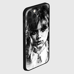 Чехол для iPhone 12 Pro Max Уэнсдэй рисунок, цвет: 3D-черный — фото 2