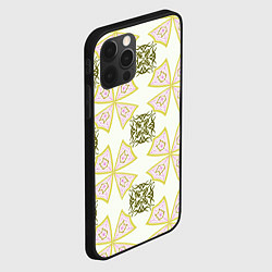 Чехол для iPhone 12 Pro Max Абстрактный цветок и ажурный орнамент, цвет: 3D-черный — фото 2