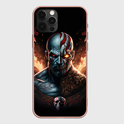 Чехол для iPhone 12 Pro Max God of War life and dead, цвет: 3D-светло-розовый