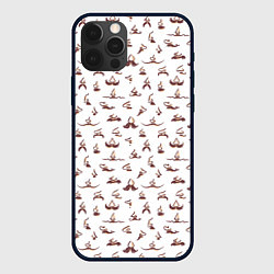 Чехол для iPhone 12 Pro Max Усы и носы, цвет: 3D-черный