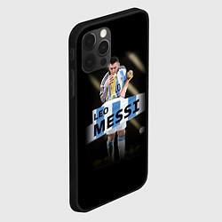 Чехол для iPhone 12 Pro Max Лео Месси чемпион Мира, цвет: 3D-черный — фото 2