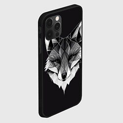 Чехол для iPhone 12 Pro Max Lowpoly fox, цвет: 3D-черный — фото 2