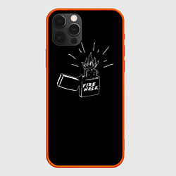 Чехол для iPhone 12 Pro Max Зажигалка, цвет: 3D-красный