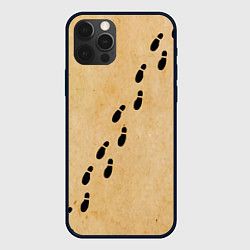 Чехол для iPhone 12 Pro Max Следы мародеров на пергаменте, цвет: 3D-черный