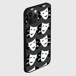 Чехол для iPhone 12 Pro Max Две маски, цвет: 3D-черный — фото 2