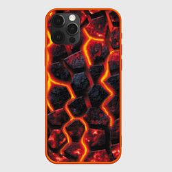 Чехол для iPhone 12 Pro Max Течёт лава, цвет: 3D-красный