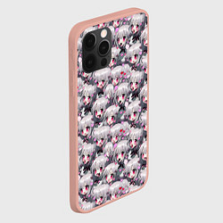 Чехол для iPhone 12 Pro Max Любовь и ахегао, цвет: 3D-светло-розовый — фото 2