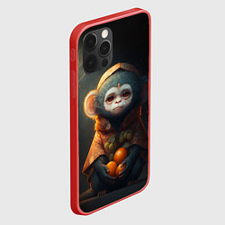 Чехол для iPhone 12 Pro Max Милый зверёк в оранжевом костюме, цвет: 3D-красный — фото 2