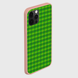 Чехол для iPhone 12 Pro Max Шотландка зеленая крупная, цвет: 3D-светло-розовый — фото 2