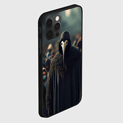 Чехол для iPhone 12 Pro Max Чумной доктор в толпе, цвет: 3D-черный — фото 2