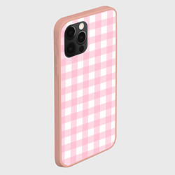 Чехол для iPhone 12 Pro Max Pink grid, цвет: 3D-светло-розовый — фото 2