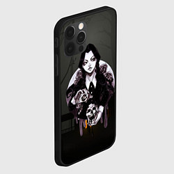 Чехол для iPhone 12 Pro Max Уэнсдэй: темный лес, цвет: 3D-черный — фото 2