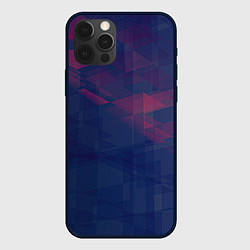 Чехол iPhone 12 Pro Max Абстрактный прозрачный стеклянный фиолетовый патте