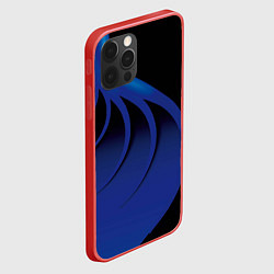 Чехол для iPhone 12 Pro Max Синие щупальца на чёрном, цвет: 3D-красный — фото 2